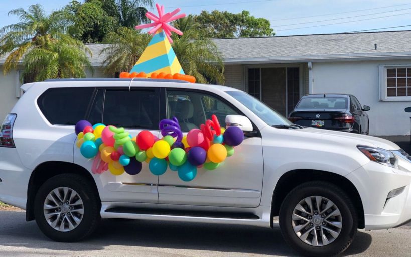 people can decorate their cars for the drive by party