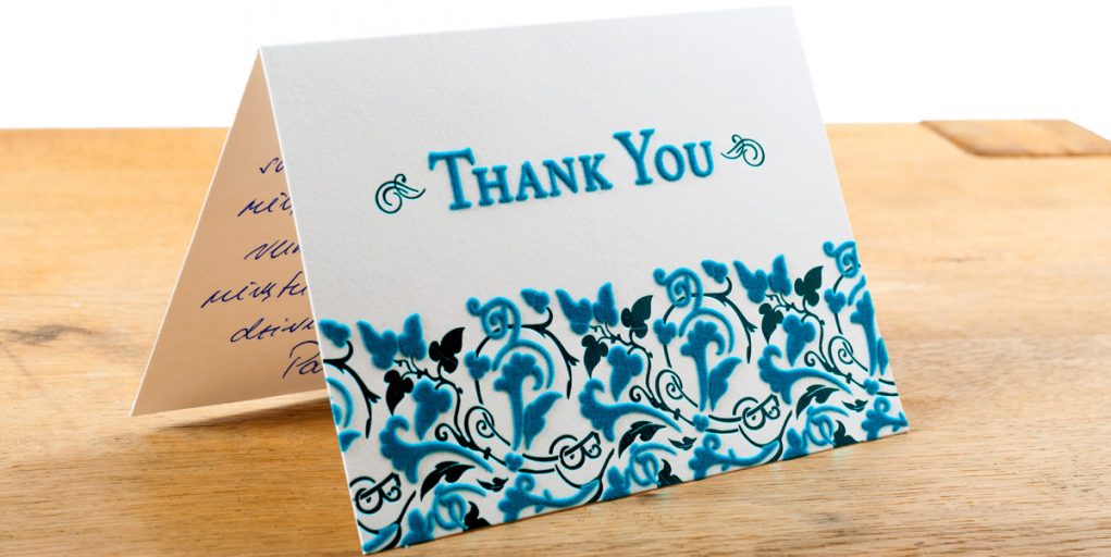 The Dreaded Mitzvah Thank You Notes Big Thank you Note with embossed Paper